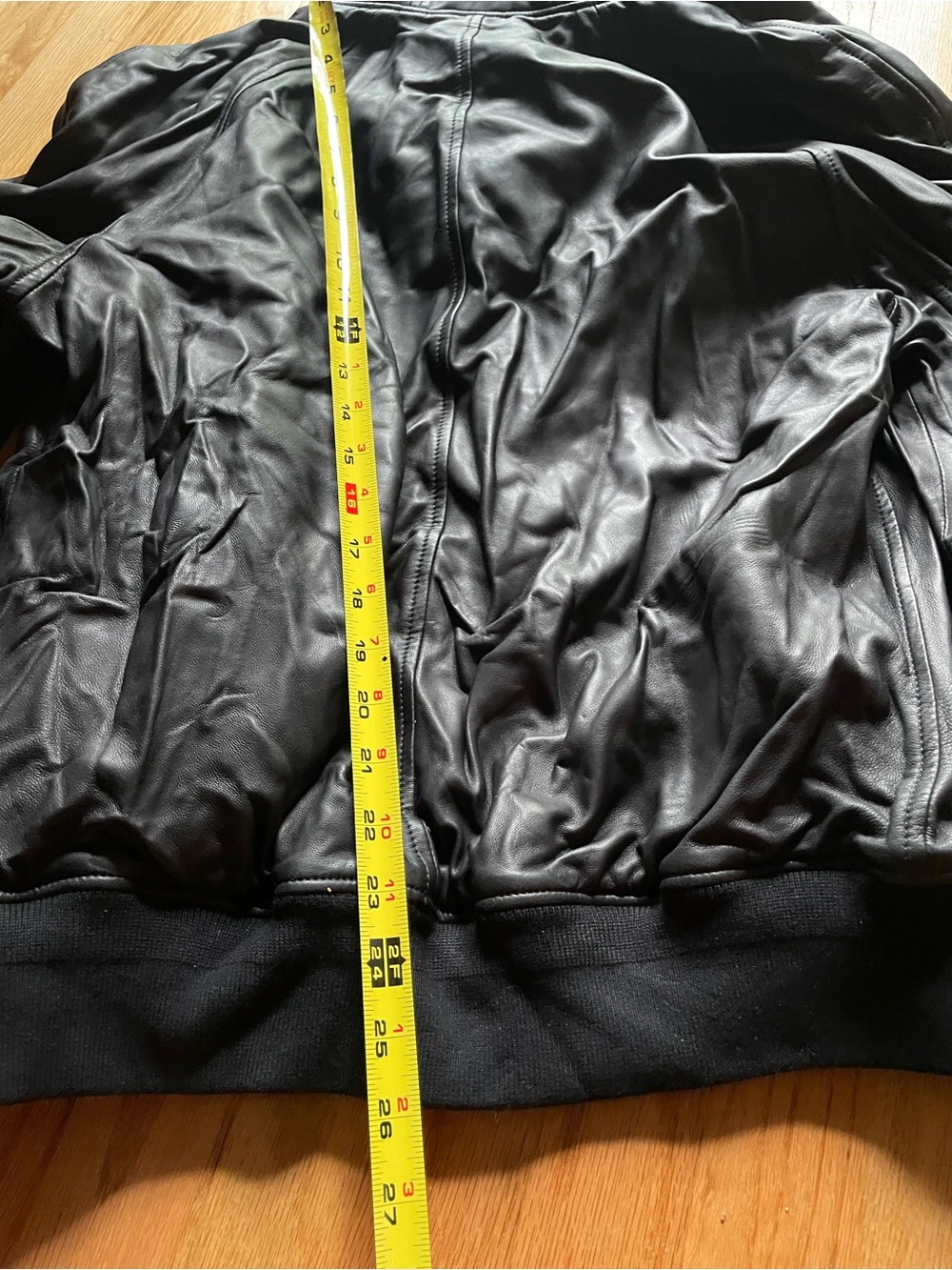 Polo by Ralph Lauren Black Hooded Lamb Leather Bomber Jacket Men’s Medium - Picture 8 of 9